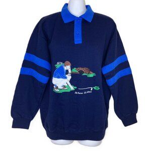Old Course St Andrews Polo Sweatshirt Golf Embroidery Vintage 90s Whytes